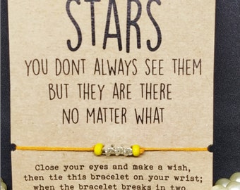 Good friends are like STARS - Wish bracelet - Star bracelet wish - Make a wish -  Bracelet star best friend - Best friend