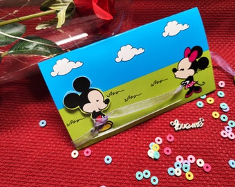 Invitación diapositiva Mickey & Minnie, personalizable