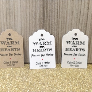 MINI TAG - You warm our hearts  &quot; Pinecone fire starter &quot;