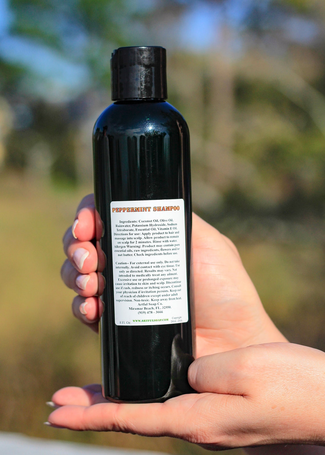 Peppermint Shampoo Peppermint Oil Shampoo 100 Natural Etsy