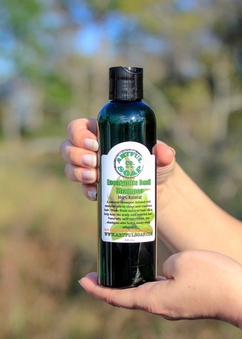 Eucalyptus Basil Shampoo Eucalyptus Oil Shampoo 100 Etsy