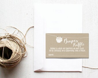 blue diaper raffle ticket minimalist baby shower printable etsy