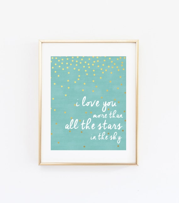 Nursery Wall Art I Love You More Than All The Stars In The Sky Etsy Nursery Wall Art I Love You More Than All The Stars In The Sky Etsy
