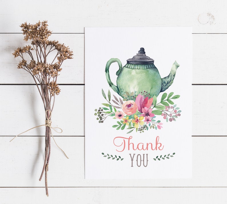 tea-party-thank-you-card-printable-instant-download-tea-for-etsy