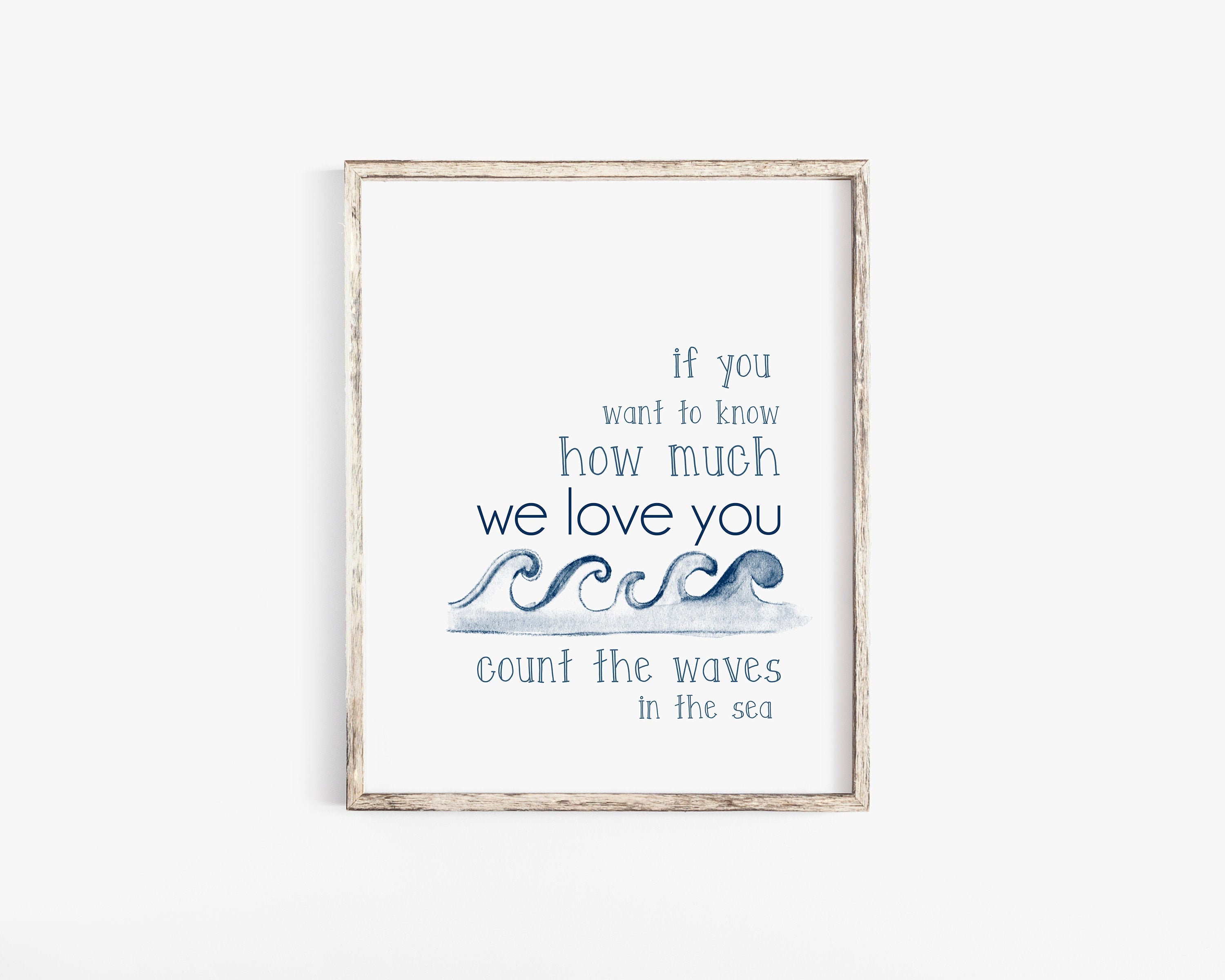 Nautical Nursery Wall Art Printable | If You Want to Know How Much We…