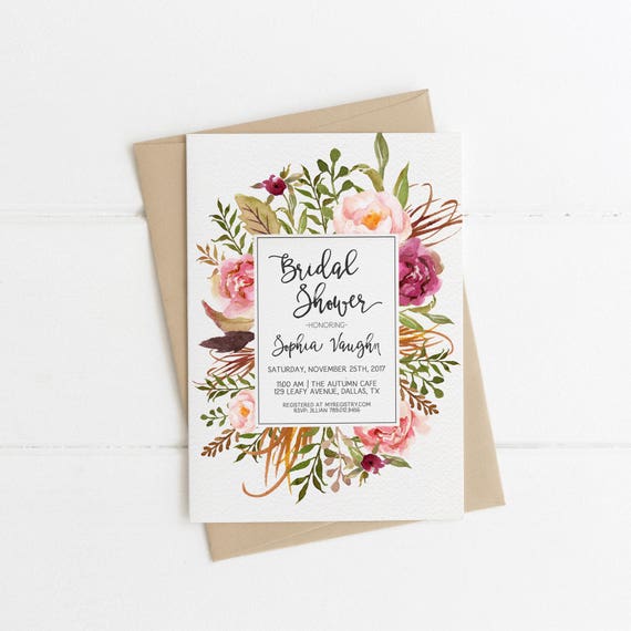 Bridal Shower Invitation Printable Couples Wedding Shower | Etsy