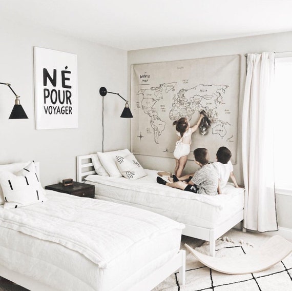 Ne Pour Voyager Nursery Decor Born To Travel Theme Adventure Nursery Black And White Wanderlust Quote Office Wall Art Gender Neutral
