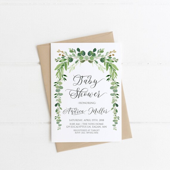 Child Shower Invitation, Gender Impartial Boy or girl Shower Printable Invite, Greenery Eucalyptus Invitation, Inexperienced and White, Boy picture relating to Bridal Shower Printable Invitations named Little one Shower Invitation, Gender Impartial Child Shower Printable Invite, Greenery Eucalyptus Invitation, Eco-friendly and White, Boy