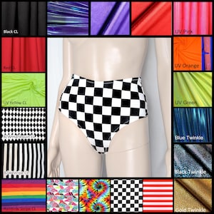 Cheekies High Waist Cheeky Shorts Booty Shorts Festival Bottoms Metallic Shorts Pole Dance Shorts Shiny Shorts Plus Size Rave Clothing