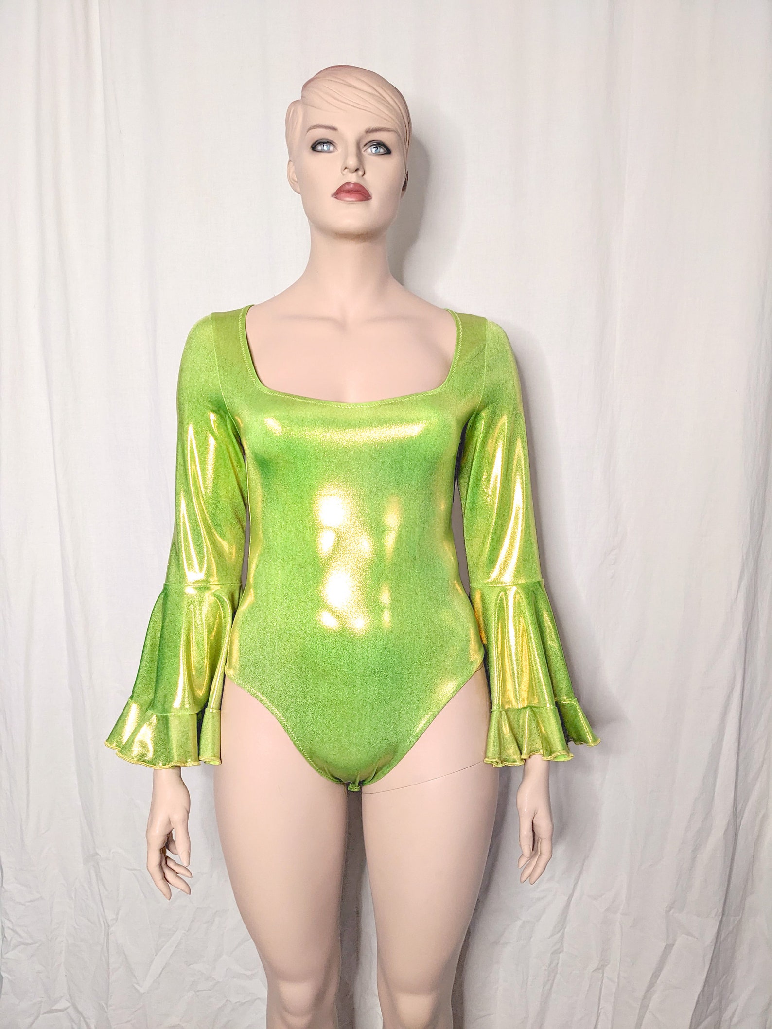 Flight Risk Peachy Flared Sleeve Bodysuit
