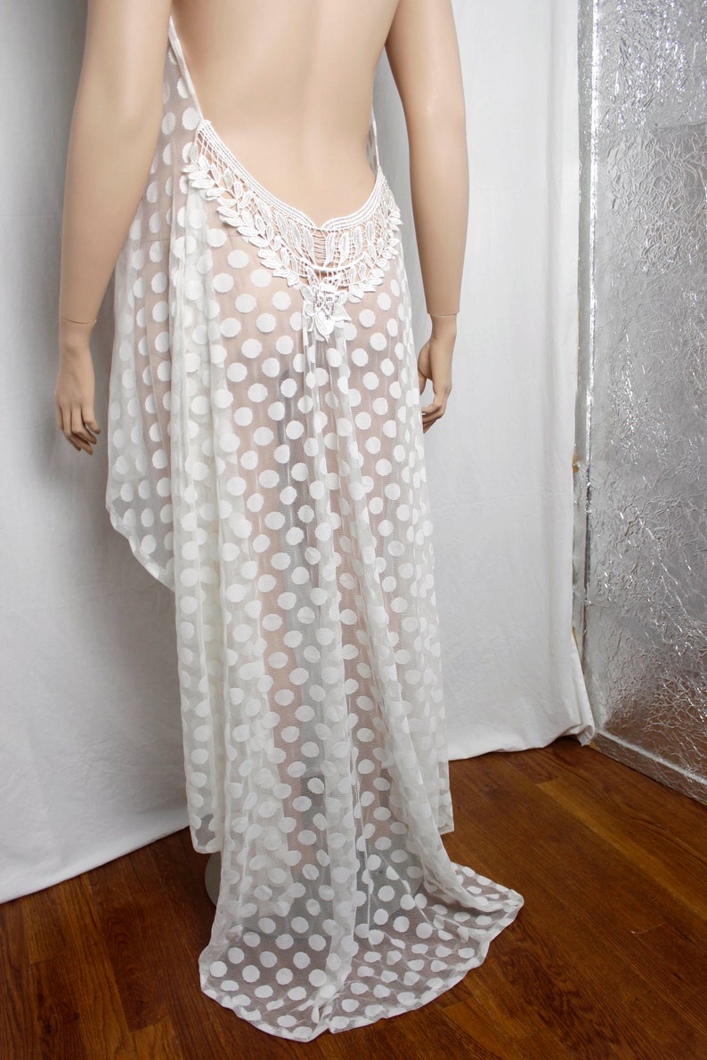 long sheer mesh robe