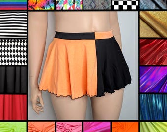 10 Inch Skater Mini Skirt Ultra Short Plus Size Skirt