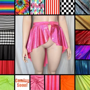 オープンフロントバットフリルコットンハイロースカートコットンオーバースカート防火性能衣類軽やかなプラスサイズミニスカートフェアリースカートハイローヘム