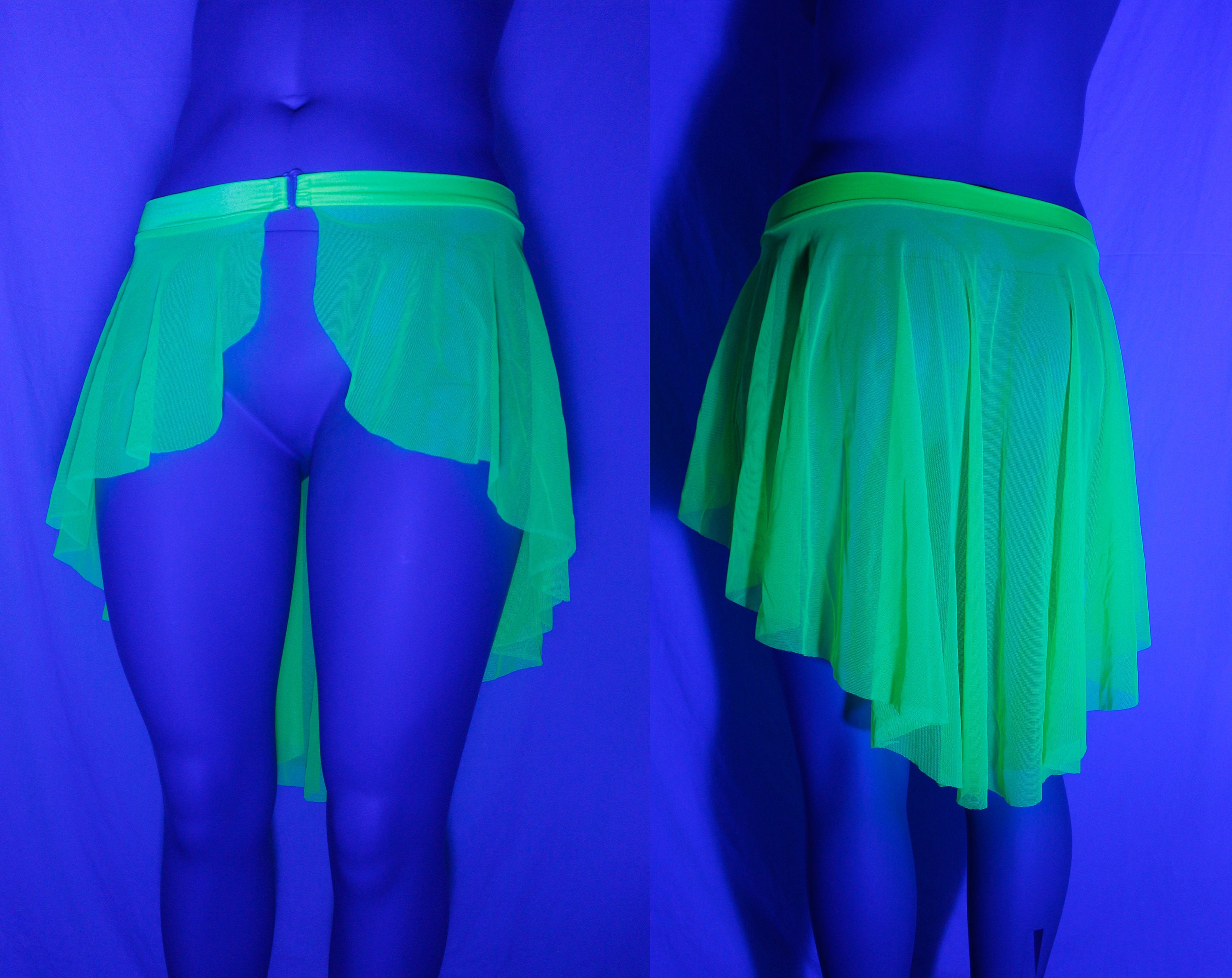 【NONCODE】Monia String Skirt Vtg 80s Black Fishnet Cut Out Micro Mini Skirt Goth S&M Punk