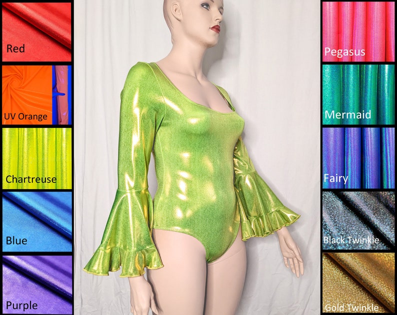 Flight Risk Rosy Flared Sleeve Bodysuit