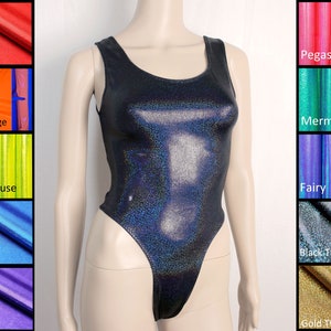 High Cut 80s Vintage Style Thong Leotard / Swimsuit S-3X 