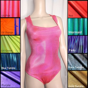 Cheeky Bodysuit Holographic Leotard Iridescent Festival Bodysuit Metallic Cheeky Leotard Bodycon One Piece Rave Bodysuit Mermaid Festival