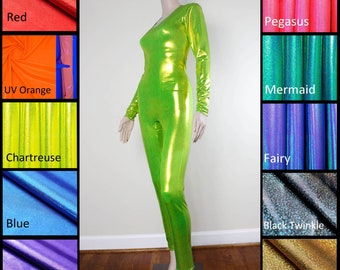 Metallic Catsuit Aerial Catsuit Long Sleeve Bodysuit  Full Body Bodysuit Shiny Catsuit Metallic Jumpsuit Full Body Leotard plus size catsuit