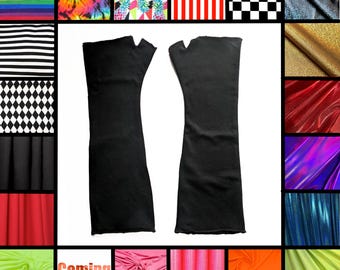 Unisex Fingerless Gloves Cotton Fire Spinning Gloves Metallic Arm Warmers Gothic Gloves Festival Accessories Fire Sleeves
