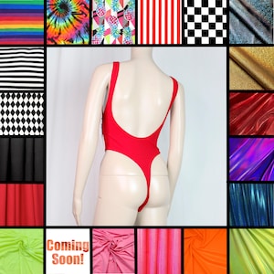 Metallic 90s Cut Bodysuit High Cut Thong Low Back Sideboob Cutout Iridescent Leotard Stripper One Piece Metallic Black Twinkle Gold Sparkle