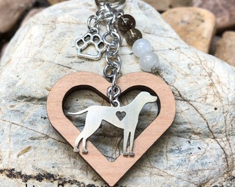 Dalmatian dog key chain - dog keychain - dog bag charm - dalmatian jewellery - dog jewelry - dog lover - dog gift - dalmatian dog - heart