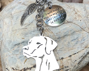 Rhodesian Ridgeback dog pet memorial keychain, pet keepsake, pet loss key chain, dog bag charm, rainbow bridge gift, dog jewellery