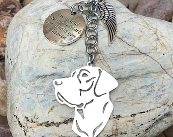 Labrador dog pet memorial keychain, pet keepsake, pet loss key chain, pet bag charm, labrador jewelry, labrador memorial