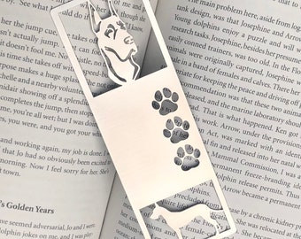 Great Dane stainless steel bookmark, dog bookmark, great dane dog gift, lasercut stainless steel book mark, Christmas