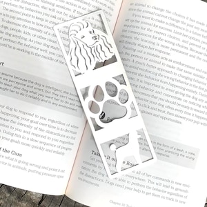 Poodle stainless steel bookmark, dog bookmark, poodle dog gift, lasercut stainless steel book mark, Christmas