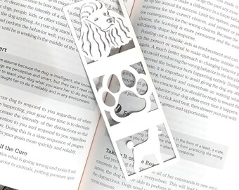 Poodle stainless steel bookmark, dog bookmark, poodle dog gift, lasercut stainless steel book mark, Christmas
