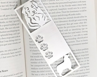 Australian Shepherd stainless steel bookmark, dog bookmark, Aussie shepherd dog gift, lasercut stainless steel book mark, Christmas