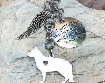 German Shepherd pet memorial keepsake, dog key chain, pet bag charm, dog keychain, german shepherd jewelry, pet keepsake, dog