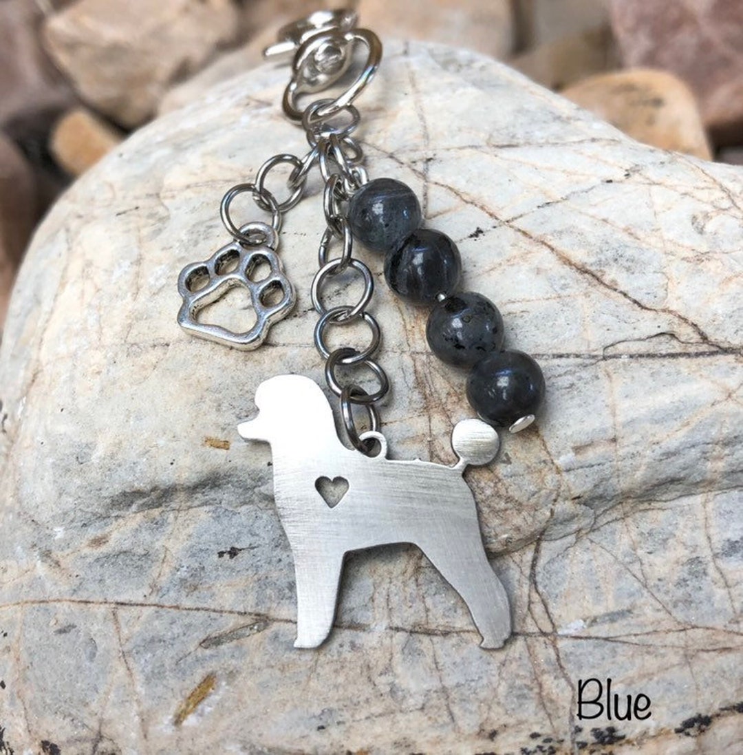 Poodle Gemstone Key Chain Dog Keychain Bag Charm Pet Etsy
