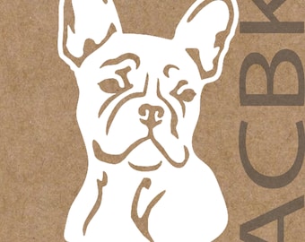 French Bulldog dog vinyl decal, outdoor premium vinyl, car window sticker, laptop, glass, phone, frenchie dog face, Christmas