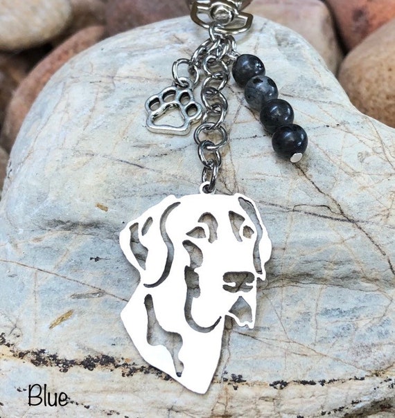 Great Dane dog keychain - pet keepsake - pet key chain - pet bag