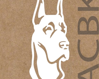 Great Dane dog decal, car window sticker, dog decal, vinyl decal sticker, laptop, glass, phone, premium outdoor vinyl, Christmas, gift