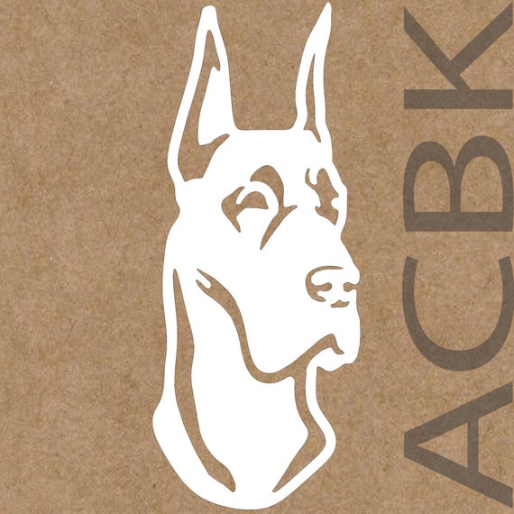 Great Dane dog decal, car window sticker, dog decal, vinyl decal sticker, laptop, glass, phone, premium outdoor vinyl, Christmas, gift