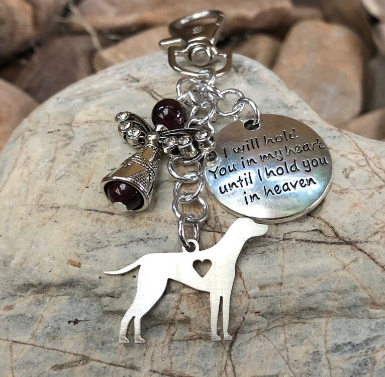 Dalmatian pet memorial keychain - pet keepsake - dog key chain - dog bag  charm - pet loss - rainbow bridge - dog lover - dalmatian jewelry