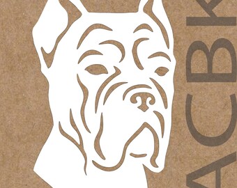 Cane Corso dog vinyl decal, outdoor premium vinyl, car window sticker, laptop, glass, phone, cane corso dog face, Christmas