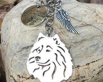 Sanoyed pet memorial dog keychain, pet keepsake, pet loss key chain, dog bag charm, rainbow bridge gift, dog jewellery