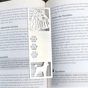 Poodle stainless steel bookmark, dog bookmark, poodle dog gift, lasercut stainless steel book mark, Christmas