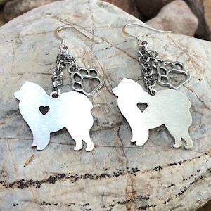 Chow Chow drop earrings - dangle dog earrings - chow chow jewelry - animal themed jewellery