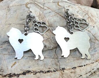 Chow Chow drop earrings - dangle dog earrings - chow chow jewelry - animal themed jewellery