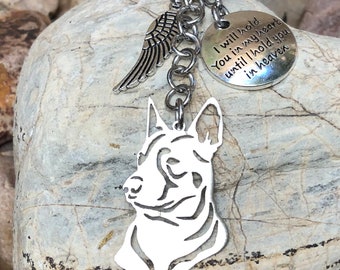 Heeler / Cattle dog pet memorial keychain - pet keepsake - pet loss key chain - pet bag charm - heeler jewelry - dog jewellery - dog
