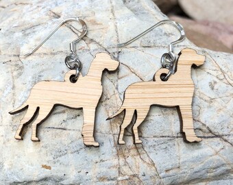 Great Dane dog lasercut earrings, stainless steel drop earrings, dog earrings, great dane dog lover jewelry, dog jewelry, Christmas gift