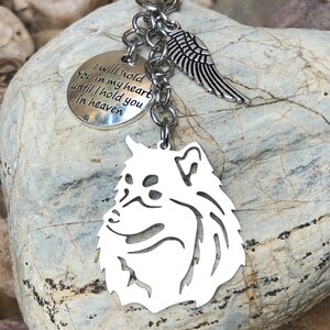 Finnish Lapphund pet memorial dog keychain, pet keepsake, dog key chain, bag charm, pet loss, gift, jewelry, lappie