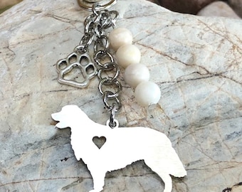 Golden Retriever dog keychain, stainless steel dog key chain, bag charm, golden retriever jewelry, animal themed jewellery, Christmas, gift