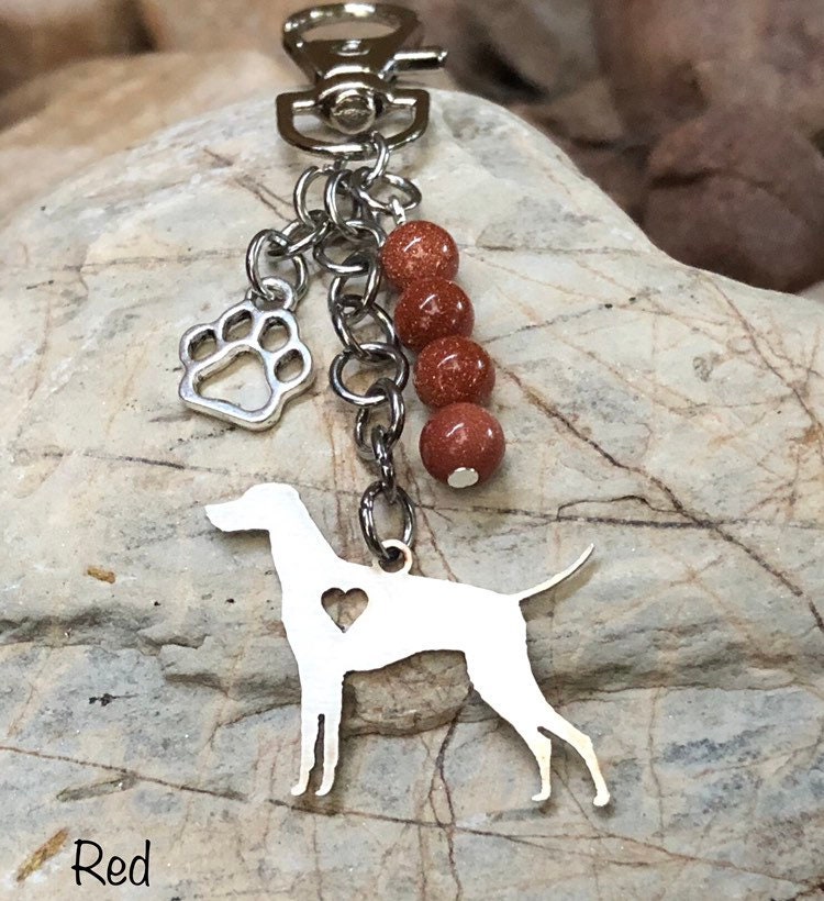 Vizsla dog keychain, stainless steel dog key chain, bag charm, pet  jewellery, keepsake, hungarian vizsla jewelry, animal, Christmas, gift