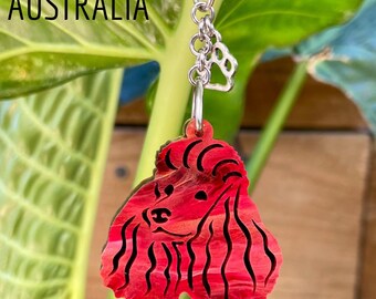 Poodle dog keychain, acrylic dog keyring, bag charm, pet jewellery, keepsake, poodle jewelry, Christmas, gift, lasercut