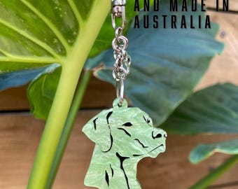 Ridgeback dog keychain, acrylic dog keyring, bag charm, pet jewellery, keepsake, Rhodesian ridgeback jewelry, Christmas, gift, lasercut